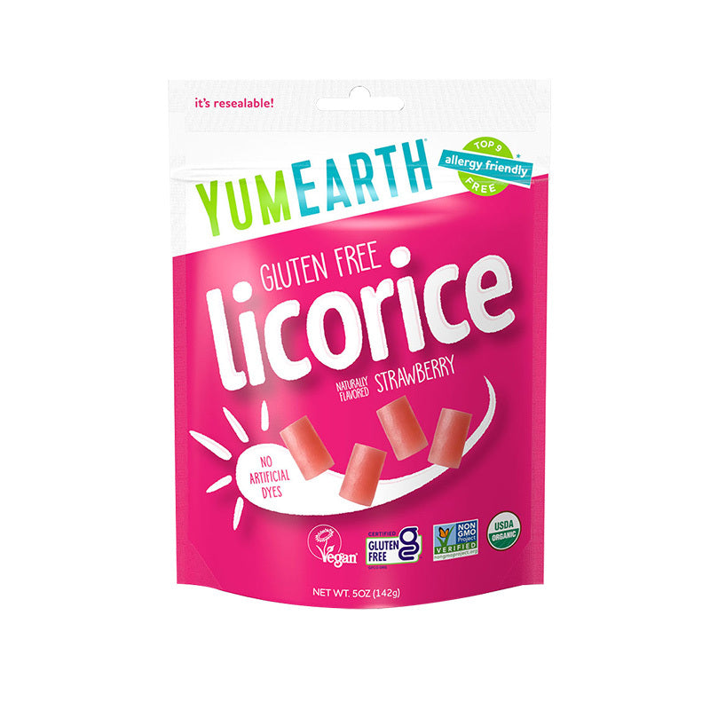 Yum Earth Organic Licorice Strawberry 142g