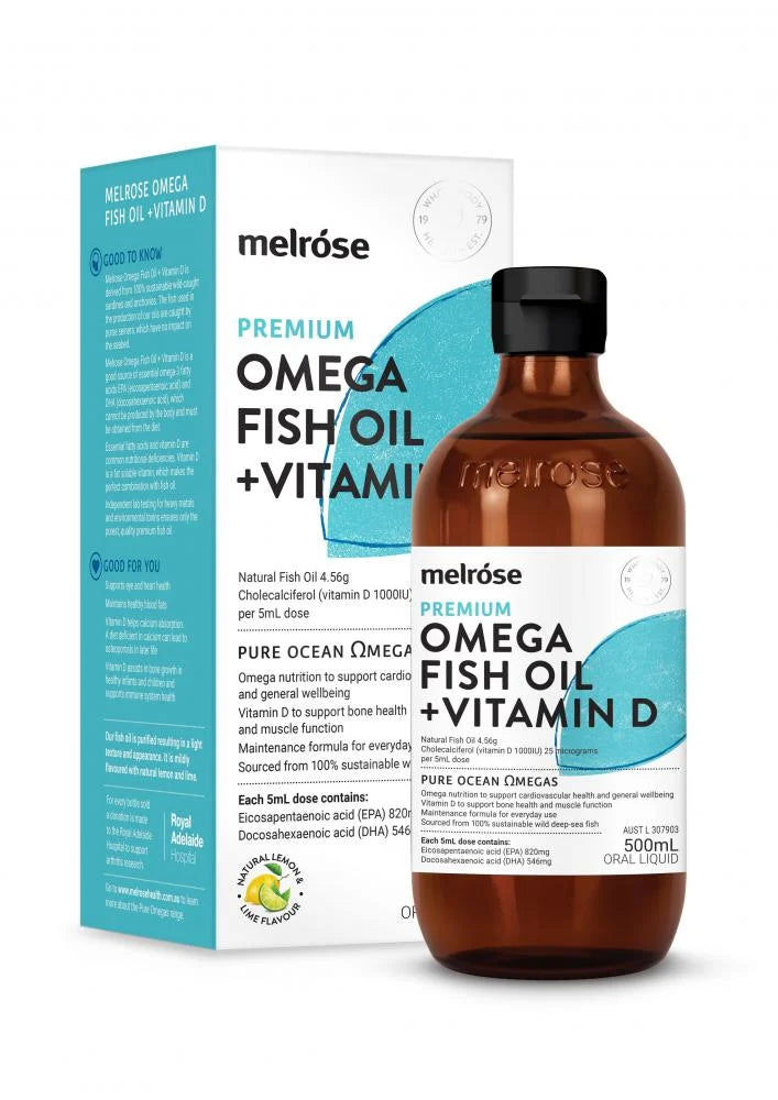 Melrose Fish Oil + Vitamin D (Joint & Bone) 500ml