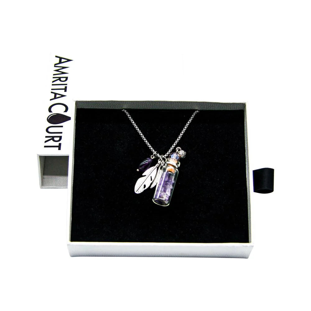 Amrita Court Aroma Necklace Crystal Bottle Amethyst