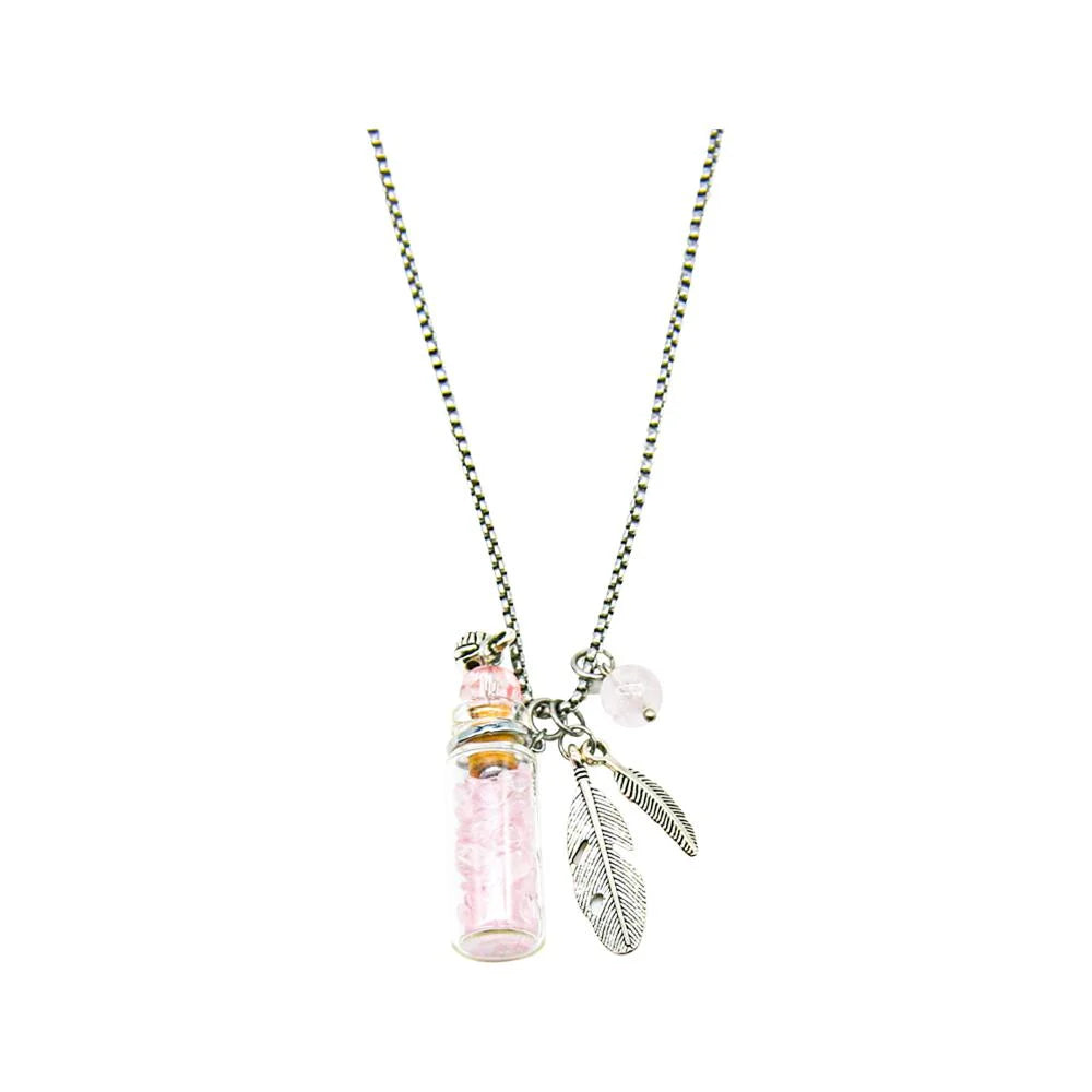 Amrita Court Aroma Necklace Crystal Bottle Rose Quartz