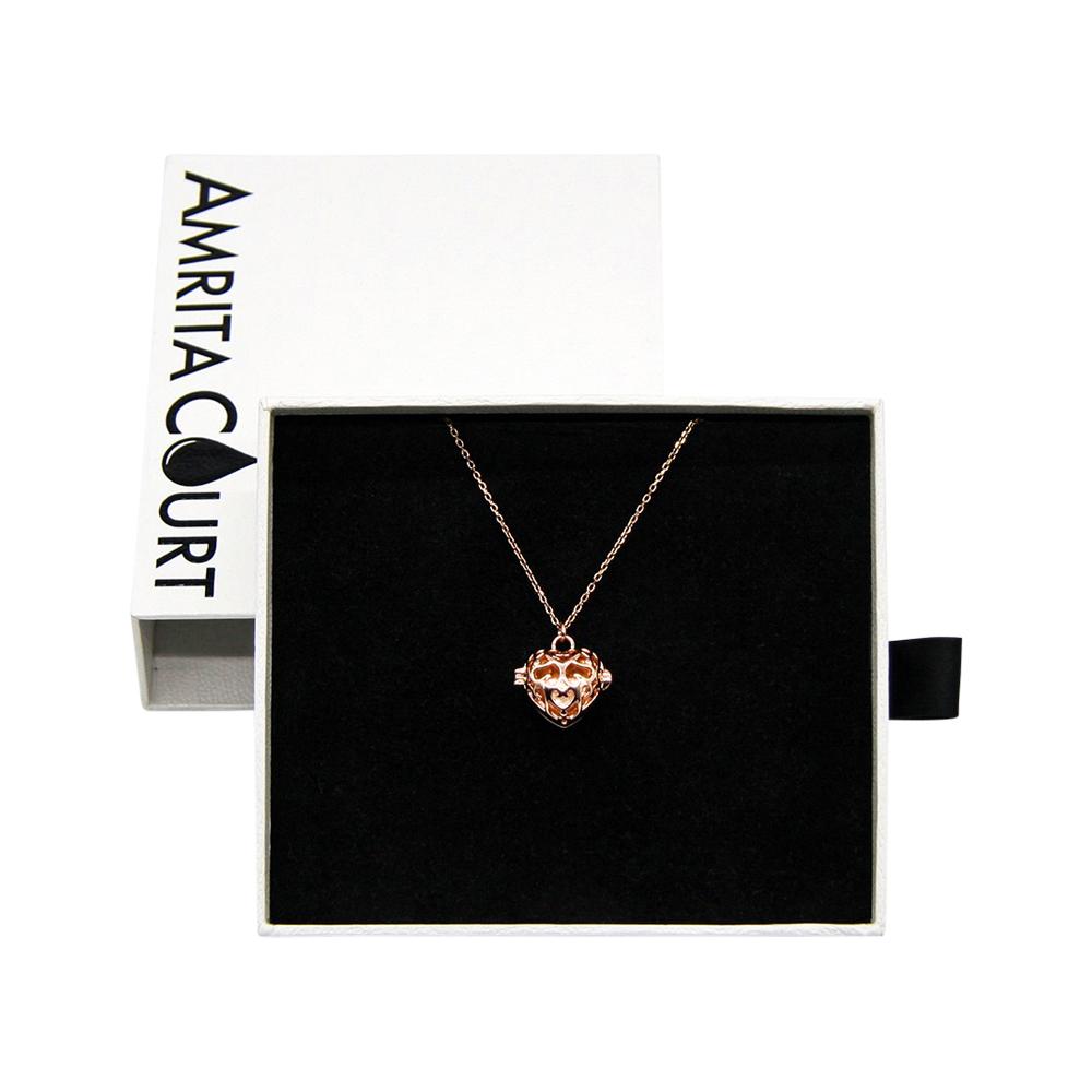 Amrita Court Aroma Necklace Rose Gold Love Heart