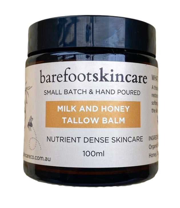 Barefoot Skincare Tallow Balm Milk & Honey 100ml