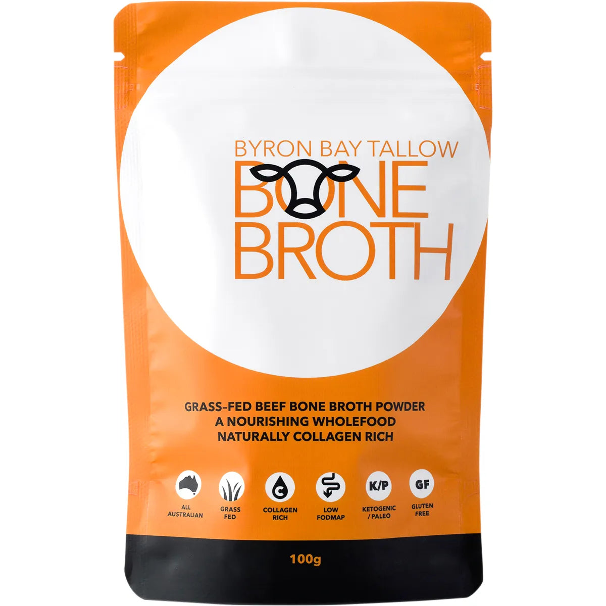 Byron Bay Tallow Grass Fed Beef Bone Broth Powder 100g