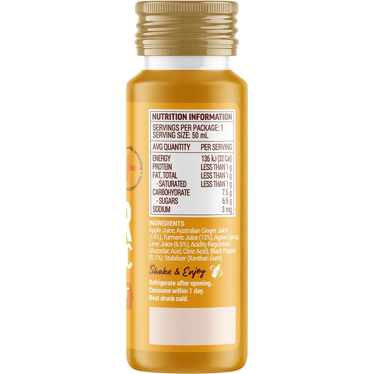 Buderim Ginger Ginger & Turmeric Wellness Shot 50ml