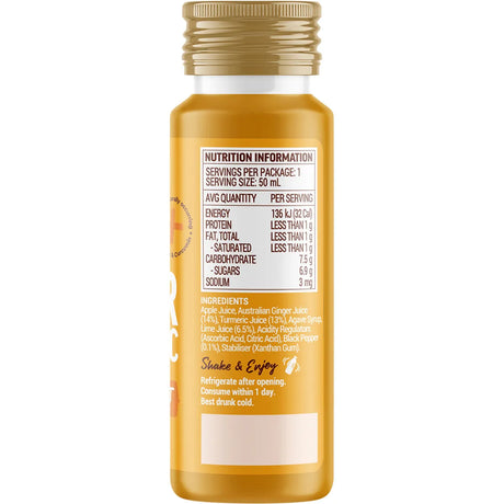 Buderim Ginger Ginger & Turmeric Wellness Shot 50ml