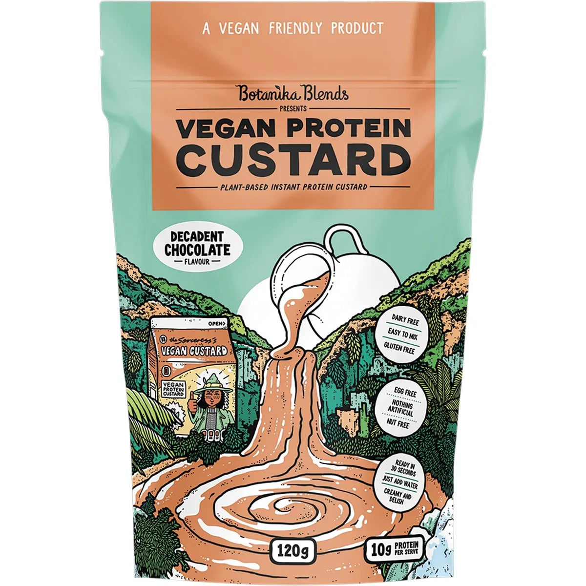 Botanika Blends Vegan Protein Custard Decadent Chocolate 120g