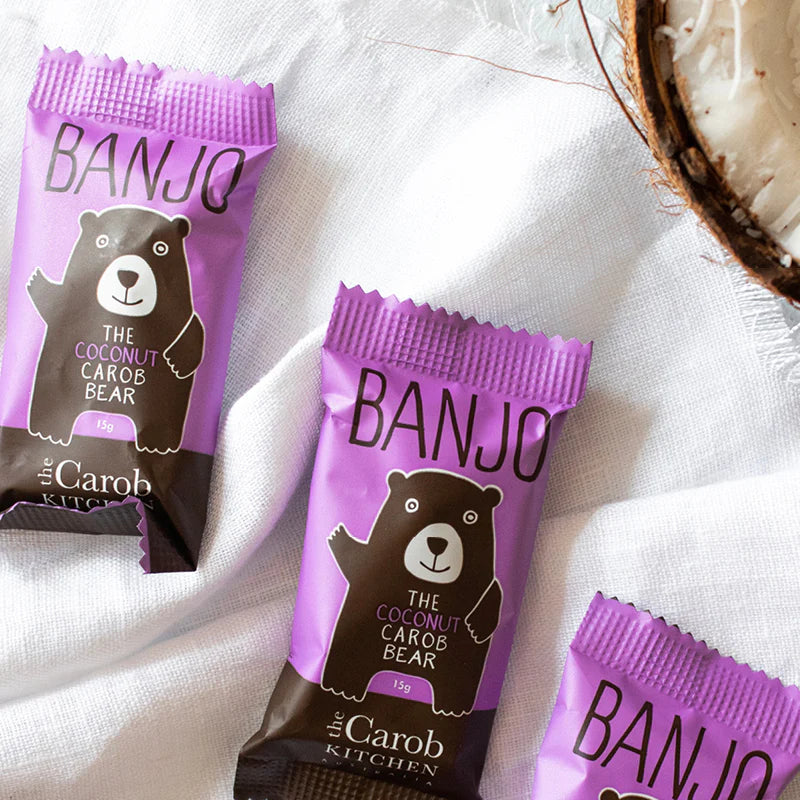 The Carob Kitchen Banjo Carob Coconut Bear 8 Pack (120g Net)