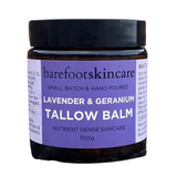 Barefoot Skincare Tallow Face & Body Balm – Lavender & Geranium 100g