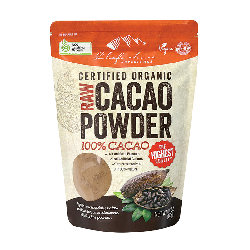 Chef's Choice Raw Organic Cacao Powder 100% 300g