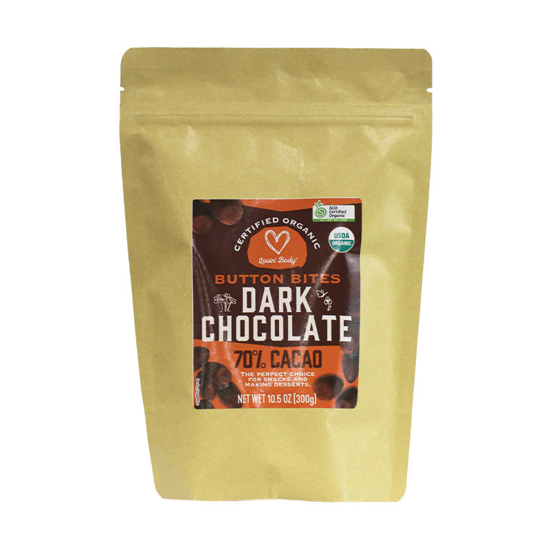 Lovin’ Body Certified Organic Dark Chocolate Button Bites 300g