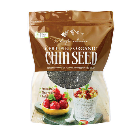 Chef's Choice Organic Black Chia Seeds 1kg