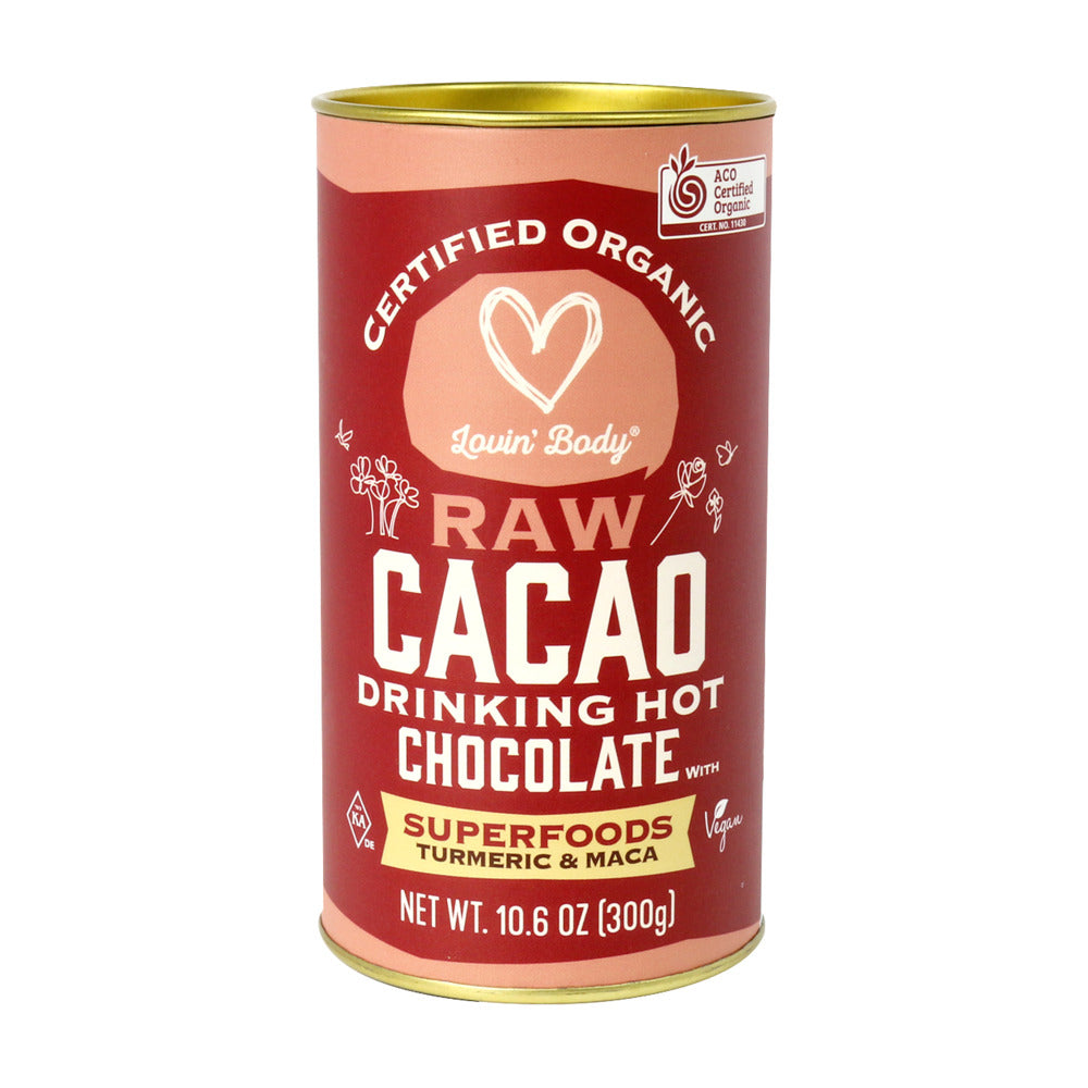 Lovin’ Body Certified Organic Raw Cacao Drinking Hot Chocolate with Superfoods 300g