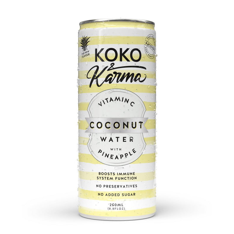 Koko & Karma Coconut Water - Vitamin C & Pineapple 250ml x 12