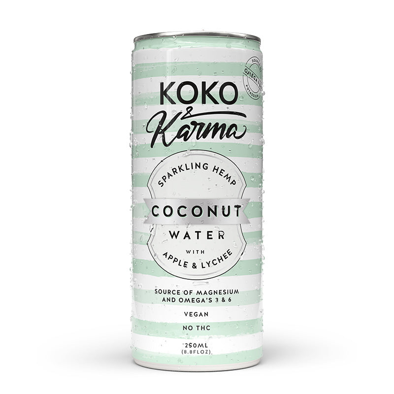 Koko & Karma Coconut Water - Sparkling Hemp 250ml x 12