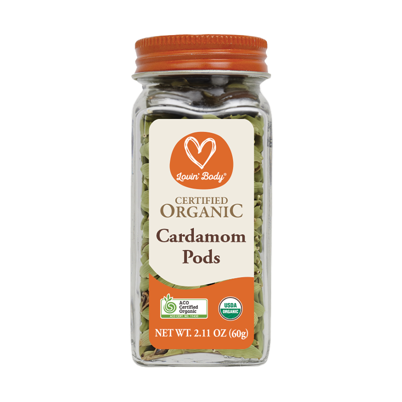 Lovin' Body Certified Organic Cardamom Pods 60g