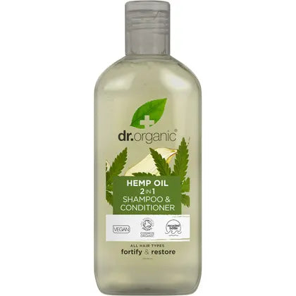 Dr Organic  2 in 1 Shampoo Conditioner Hemp Oil 265ml