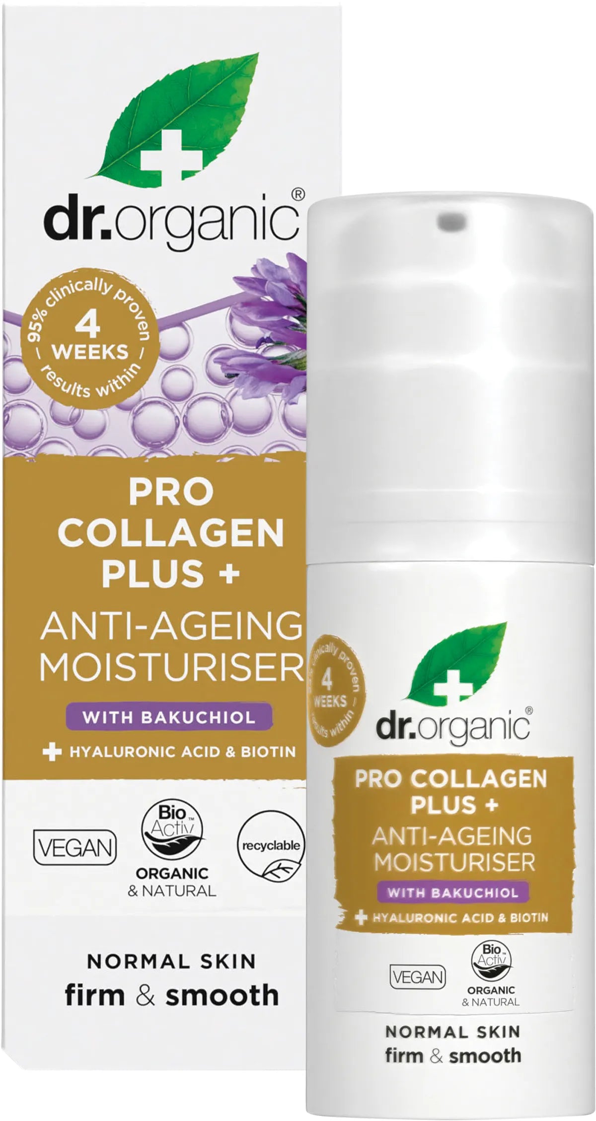 Dr Organic Pro Collagen Plus+ Anti-Ageing Moisturiser Bakuchiol 50ml