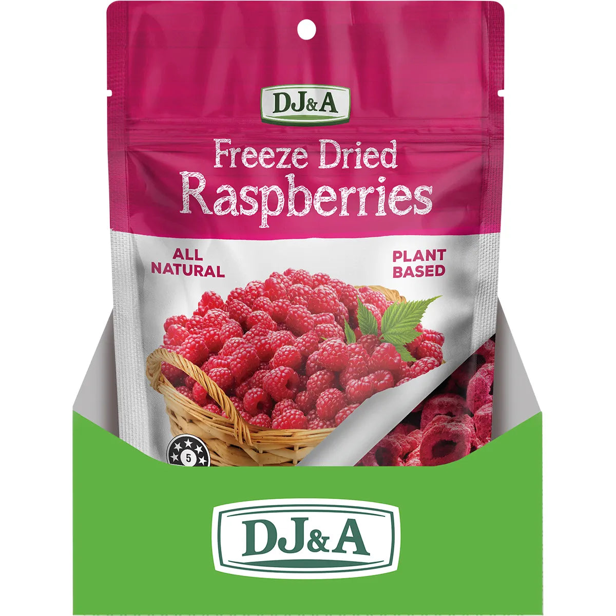 DJ&A Freeze Dried Raspberries 10x20g