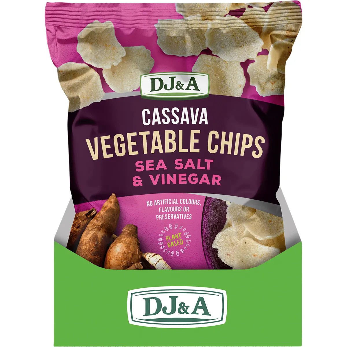 DJ&A Cassava Vegetable Chips Sea Salt & Vinegar 5x100g