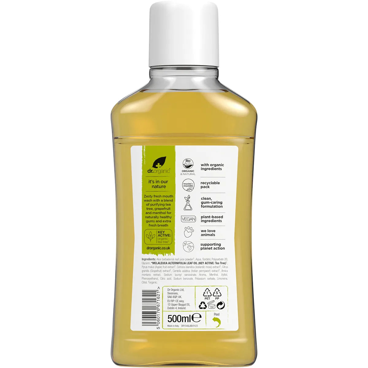 Dr Organic Mouthwash Tea Tree 500ml