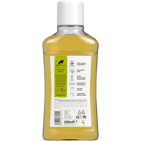 Dr Organic Mouthwash Tea Tree 500ml