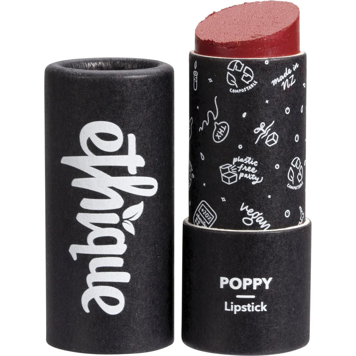 Ethique Lipstick Poppy Ruby Red 8g