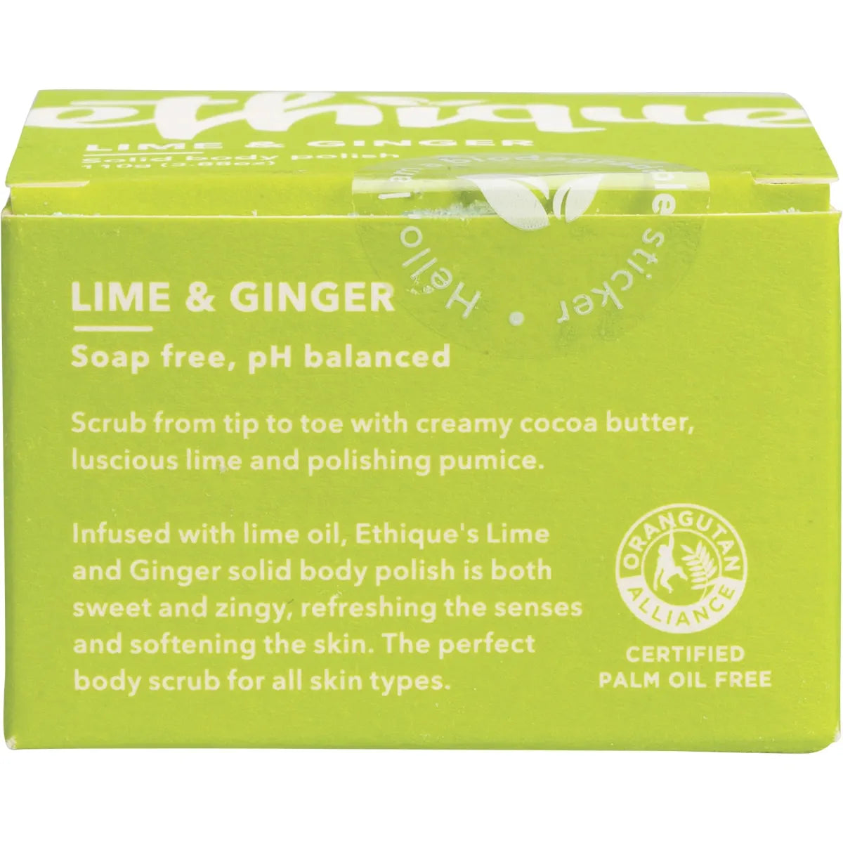 Ethique Solid Body Polish Bar Lime & Ginger 110g