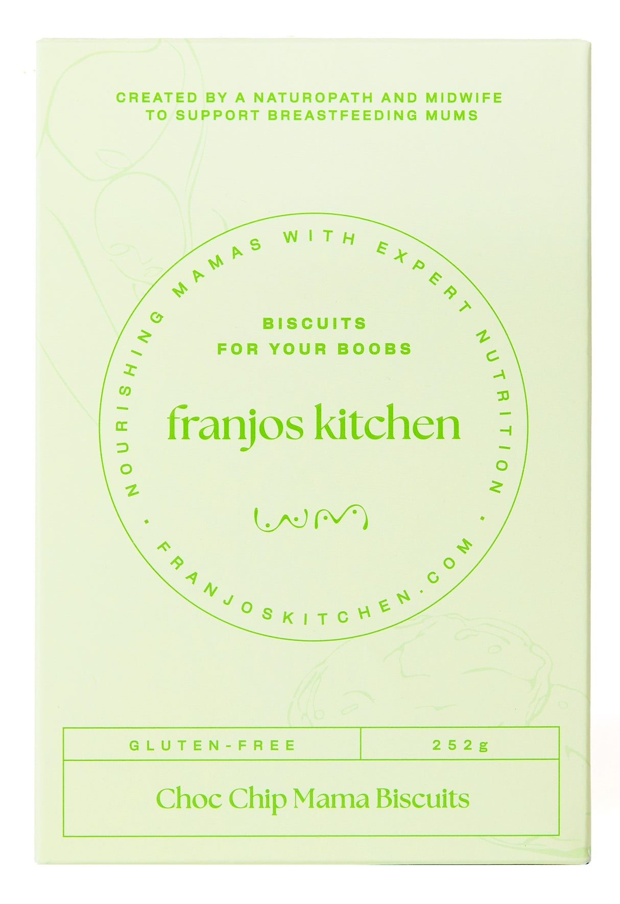 Franjo's Kitchen Lactation Biscuits Choc Chip Gluten Free 252g