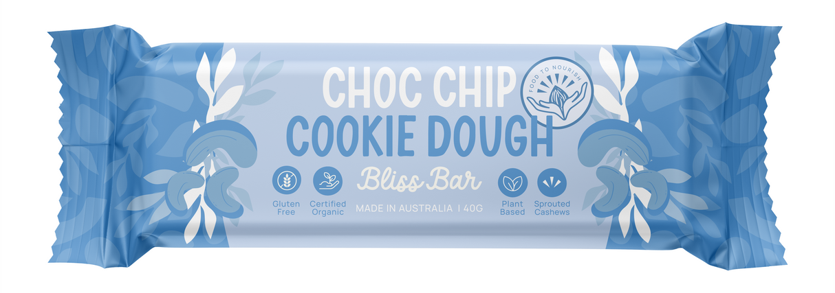 Food To Nourish Bliss Bar Choc Chip Cookie 40g x 12pack