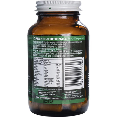 Green Nutritionals Green Calcium (883mg) 60 VegeCaps