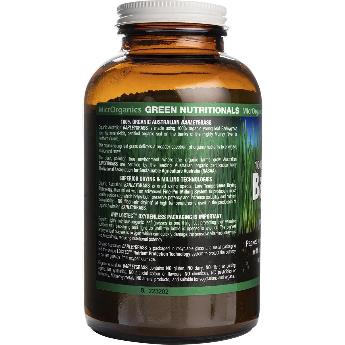 Green Nutritionals Barleygrass 100% Australian Organic - 200g