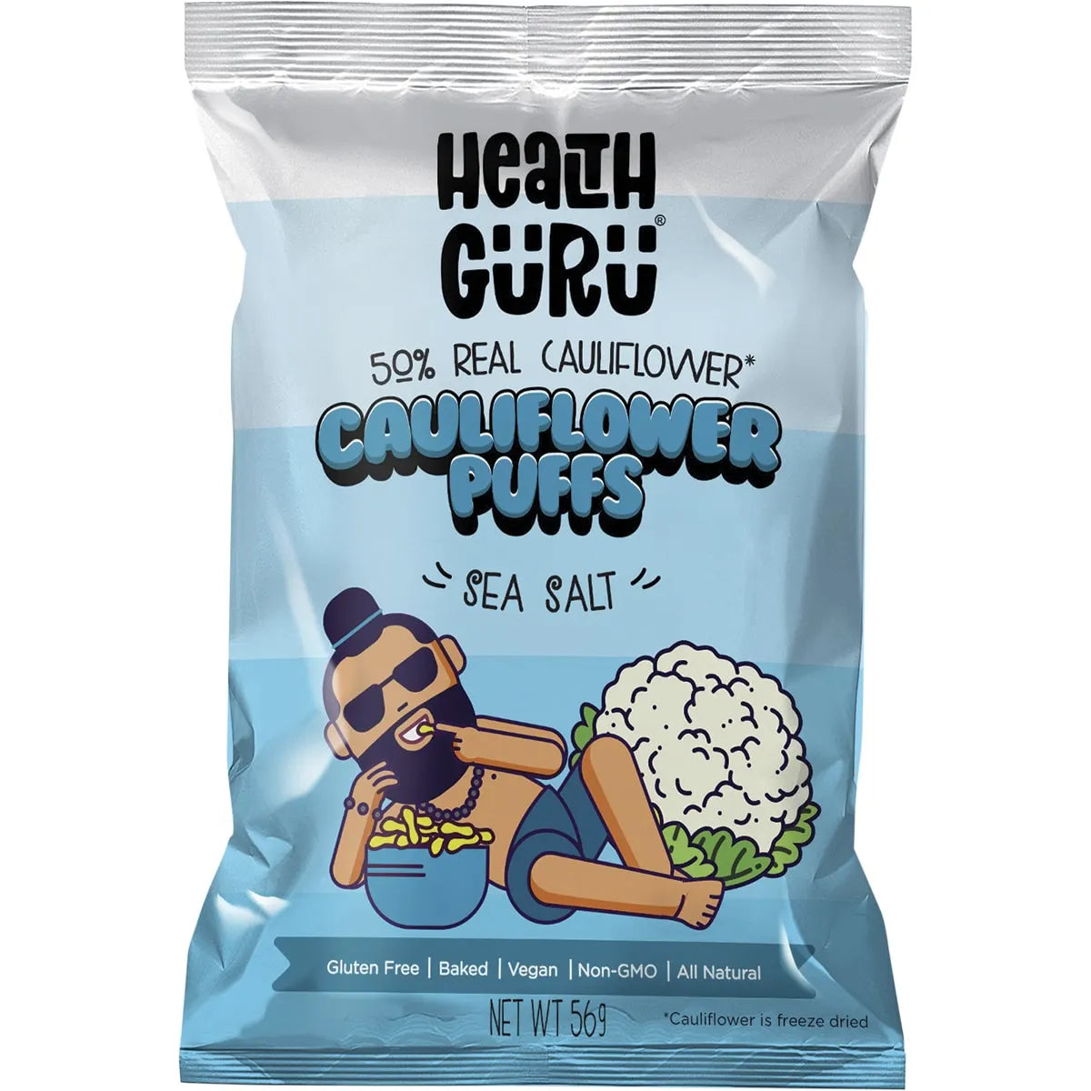 Health Guru Cauliflower Puffs Sea Salt 56g x 6