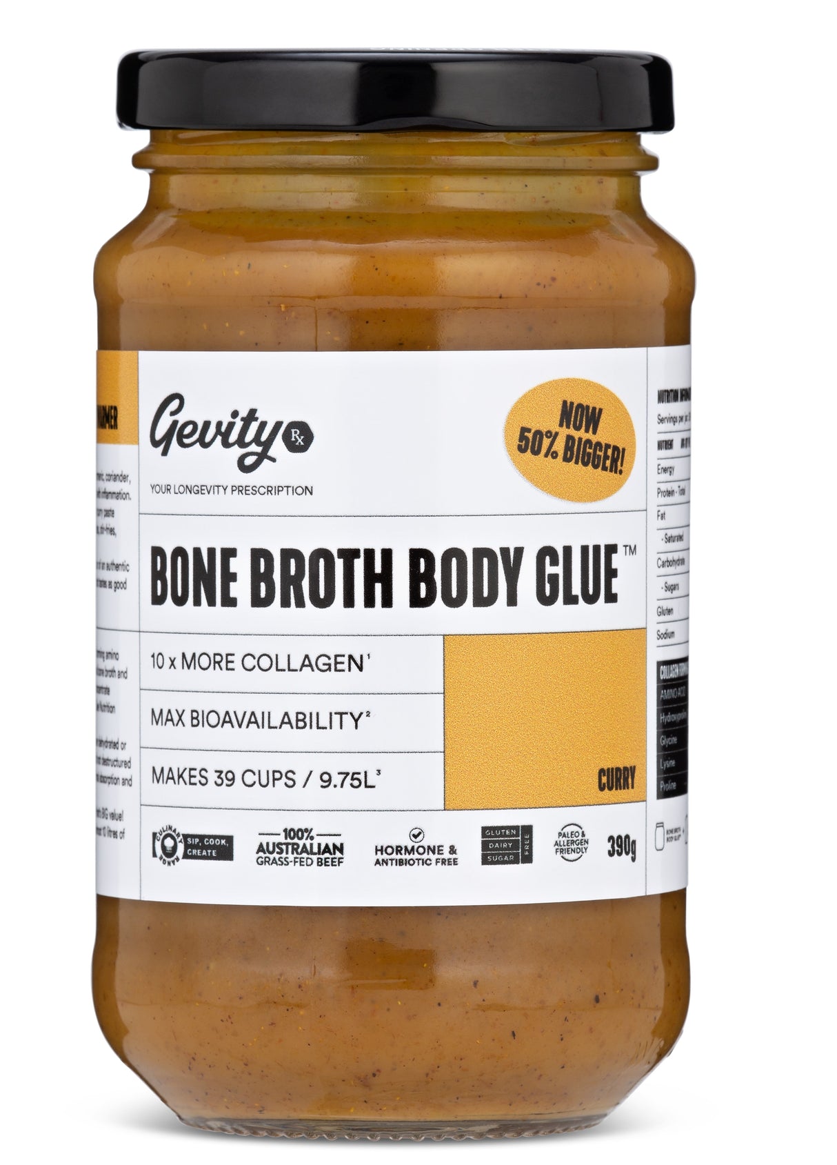 Gevity Rx Bone Broth Body Glue Curry 390g