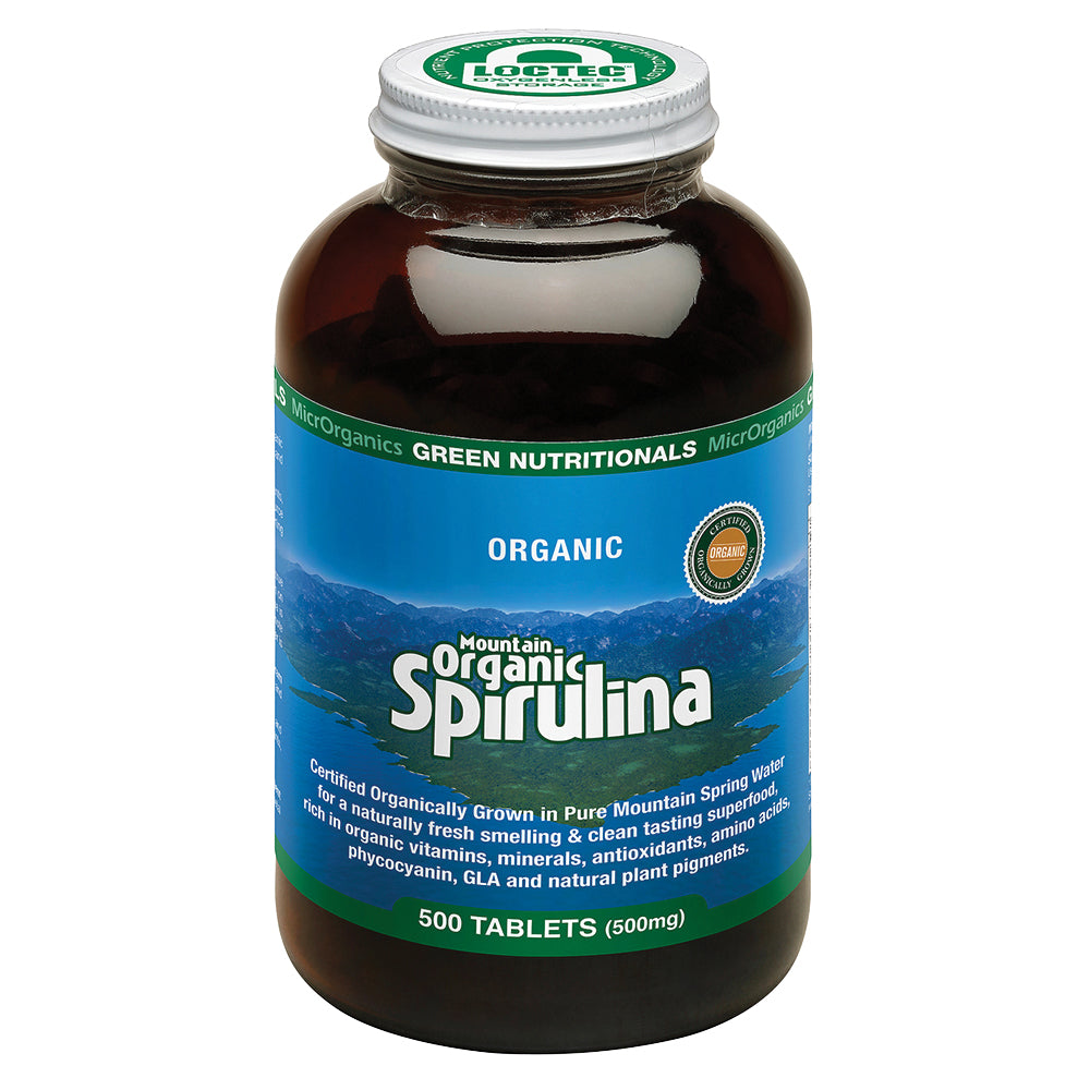 Green Nutritionals Organic Spirulina (500mg) 500 Tabs