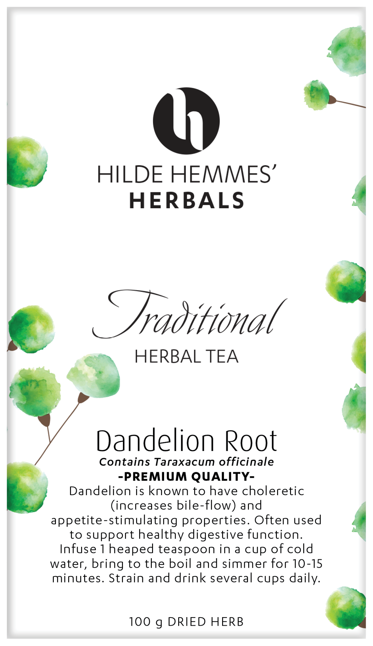 Hilde Hemmes Herbal's Tea Dandelion Root 100g