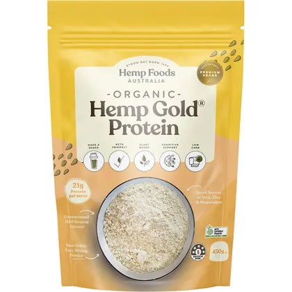 Hemp Foods Australia  Organic Hemp Gold Protein Contains Omega 3, 6 & 9 450g