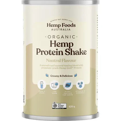 Hemp Foods Australia Organic Hemp Protein Shake Natural 420g