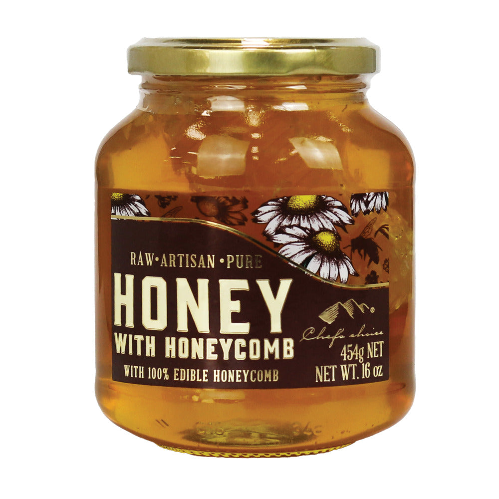 Chef's Choice Natural Raw Honey With Honeycomb 454g