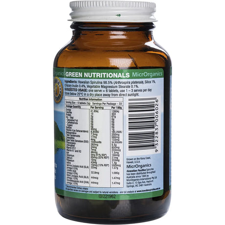 Green Nutritionals Spirulina (500mg) 200 Tabs