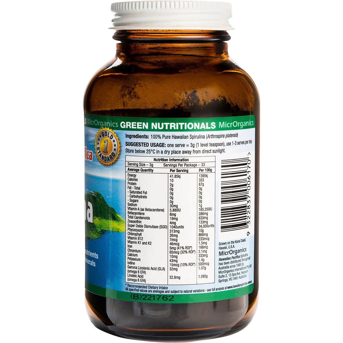 Green Nutritionals Spirulina Powder 100g