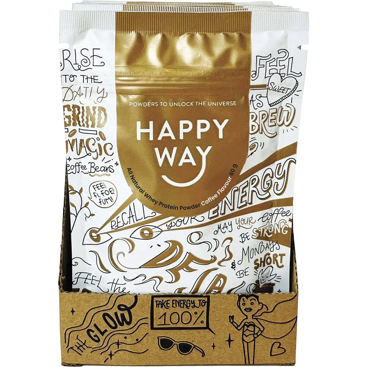 Happy Way Whey Protein Powder Coffee