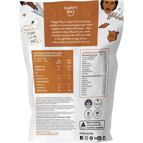 Happy Way Whey Protein Powder Salted Caramel