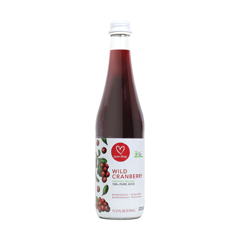 Lovin' Body Certified Organic 100% Pure Wild Cranberry Juice 510ml