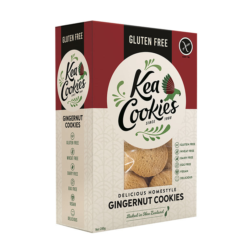 Kea Cookies Gluten Free - Gingernut 250g x 6