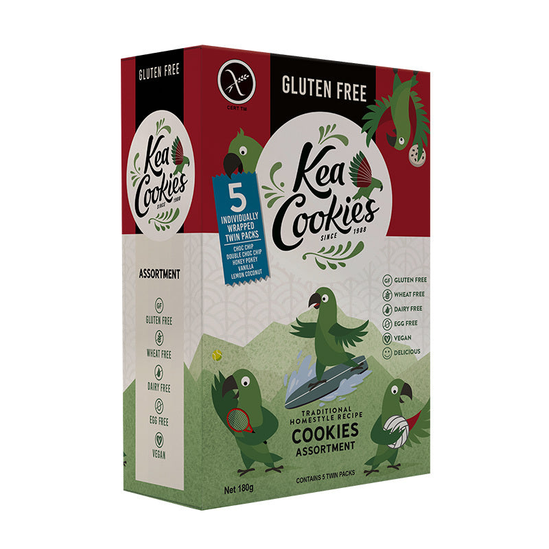 Kea Cookies Gluten Free - Assorted Twin Packs 180g x 6