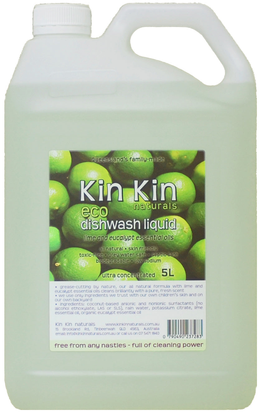 Kin Kin Naturals Eco Dishwash Liquid - Lime & Eucalyptus 5L