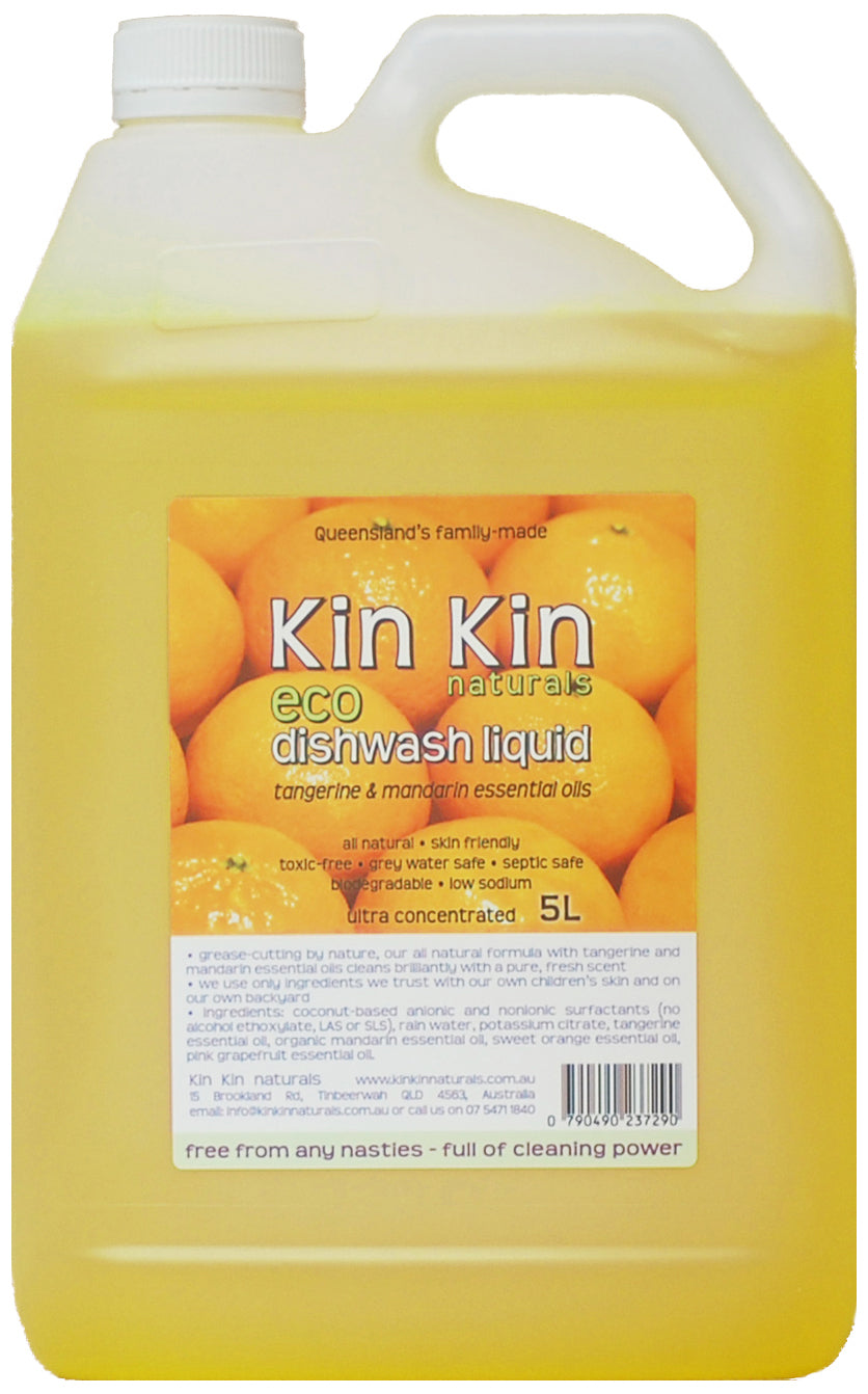 Kin Kin Naturals Eco Dishwash Liquid - Tangerine 5L