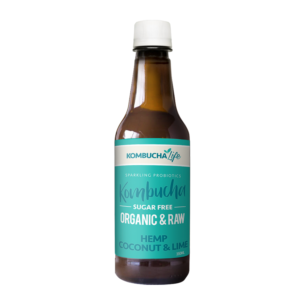 Kombucha Life - Organic & Raw Hemp, Coconut & Lime 350ml 12x350ml