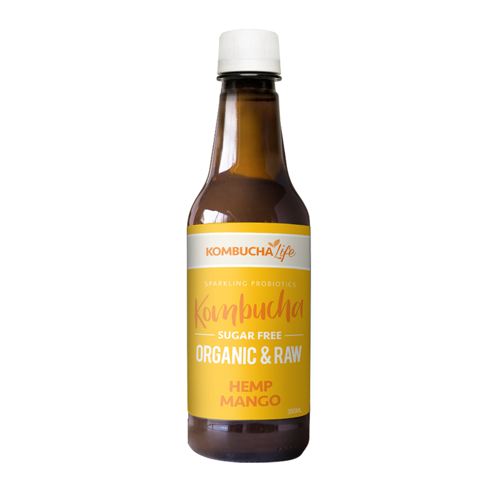 Kombucha Life - Organic & Raw Hemp & Mango 350ml 12x350ml