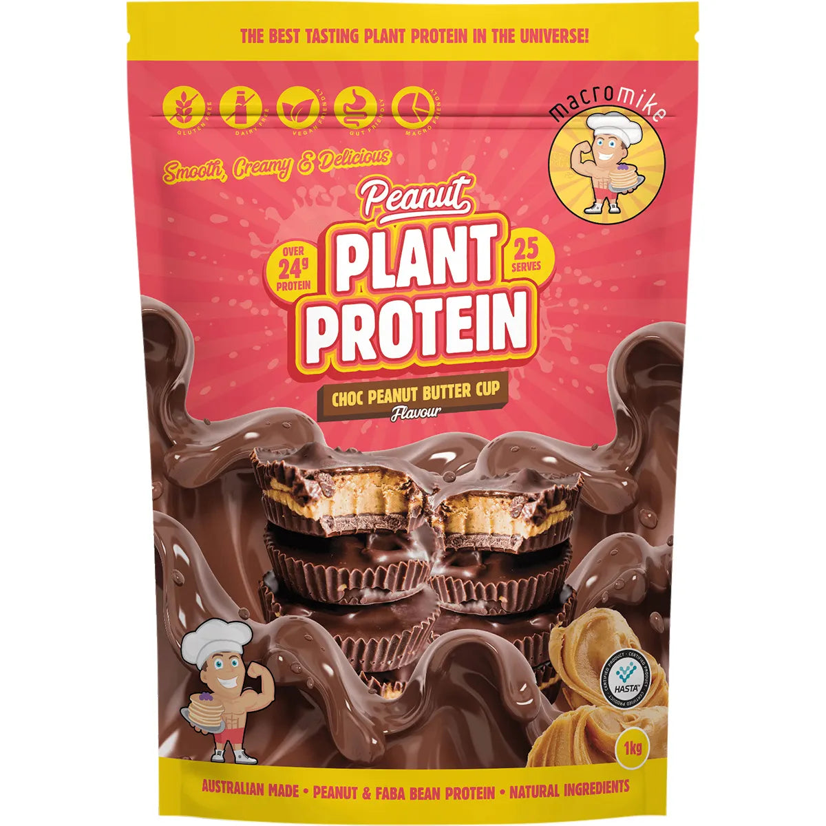 Macro Mike Peanut Plant Protein Choc Peanut Butter Cup 1kg